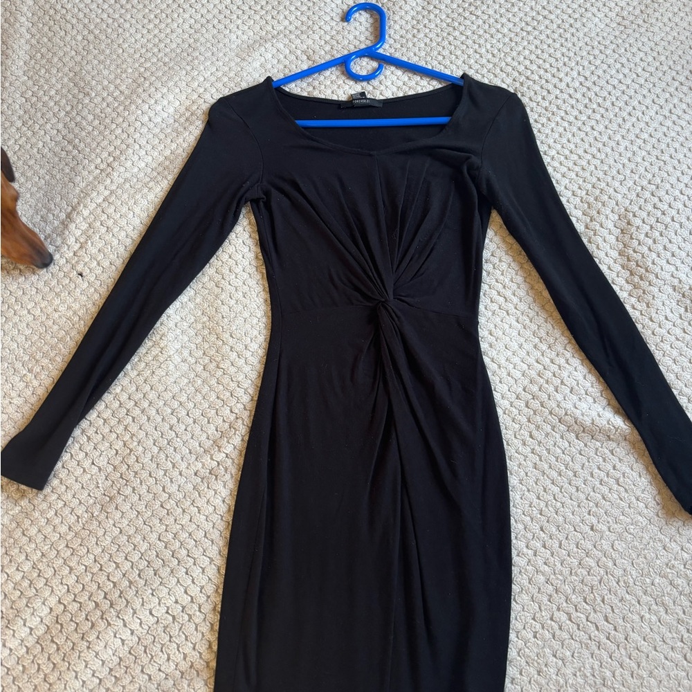 Forever 21 Black Long Sleeve Dress